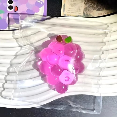 Squishy de uva lindo – recuperación lenta, suave y estirable, juguete para apretar antiestrés, portátil, ideal como adorno de escritorio o regalo