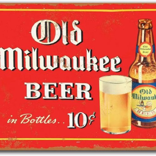 Targa in metallo retrò '1937 Old Beer' – insegna in latta vintage per bar, pub, garage o zona relax