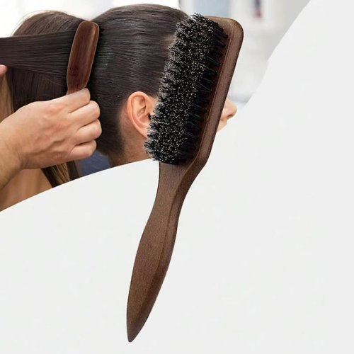 Sisir Bristle Ekor Lancip Coklat – Anti-Static, Tidak Kusut, Tidak Merusak Rambut, Untuk Penggunaan Rumah