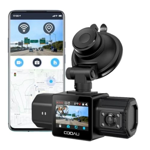 Hệ Thống Camera Hành Trình Ô Tô Kép Trước 2.5K + Trong Xe 1080P, Nhìn Đêm, Chế Độ Đỗ Xe 24H, Vỏ ABS, Đen