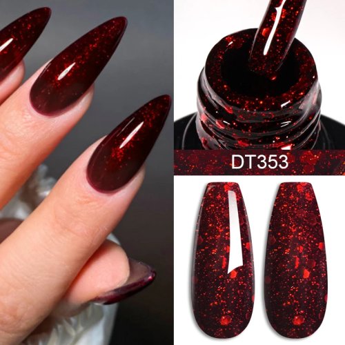 Meet Across Smalto Gel Rosso 7 ml — Gel UV semipermanente soak-off per manicure (base e top coat opaco)