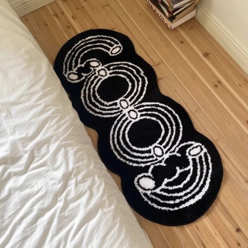 Alfombra de felpa con forma especial — tapete antideslizante para dormitorio, junto a la cama, sofá y vestidor