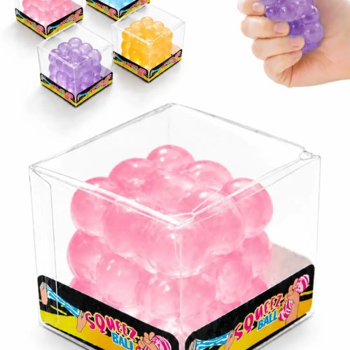Cube anti-stress Malt Squeeze, 1 pièce — squishy aquatique à rebond lent, texture raisin, ultra-fin et résistant, jouet sensoriel pour adultes, cadeau surprise anniversaire/Halloween/Noël