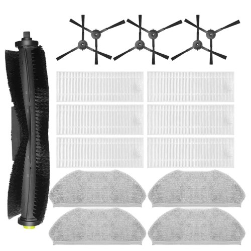 Kit de repuesto: rodillo, cepillo lateral, filtro HEPA y paño de mopa para aspiradora robot Qihoo 360 S10 / X100 MAX
