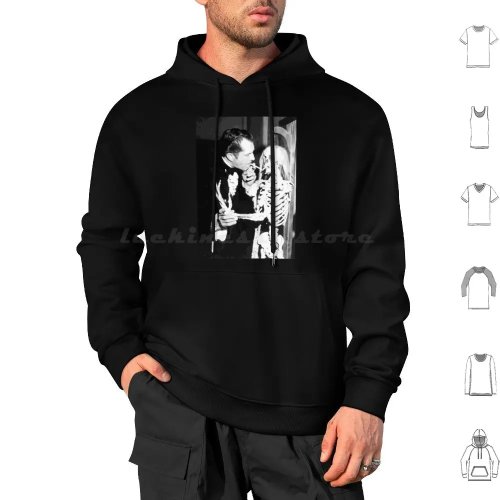Vincent Price Kapuzenpullover – 'House on Haunted Hill' mit Totenkopf, Longsleeve Horror-Hoodie für Halloween