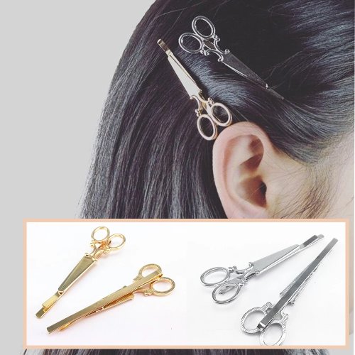 Kẹp tóc mini hình kéo — kẹp tóc bên cho cô dâu, phụ kiện tóc cho nữ