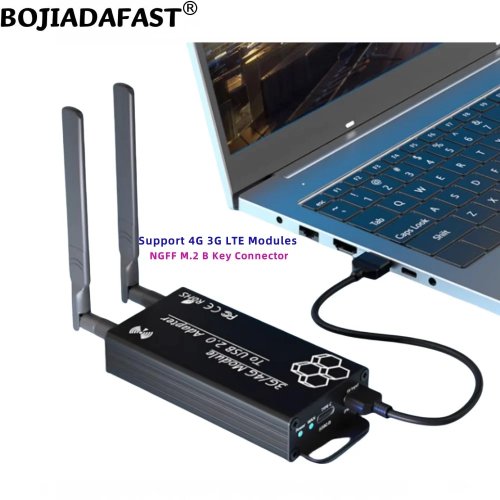 USB 2.0 Type-A naar M.2 B-Key adapter met 1 SIM-slot, 2 antennes en beschermhoes voor 3G/4G LTE modem