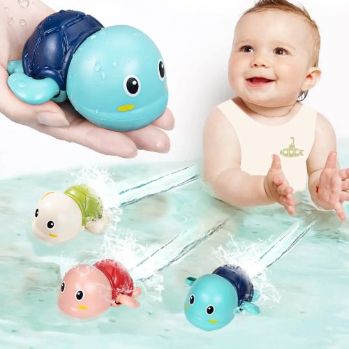 Brinquedo de Banho para Bebé - Tartaruga Baleia Nadadora, Brinquedo de Água de Corda Clássico para Crianças