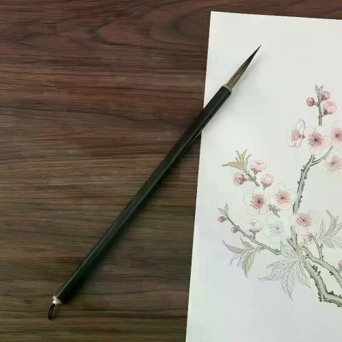 Pincel Retro de Caligrafia Chinesa de Bigodes de Rato - Pincel fino para pintura e escrita artística