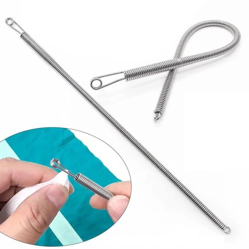 Enhebrador flexible con resorte — herramienta para pasar cordones en sudaderas, pantalones y cortinas