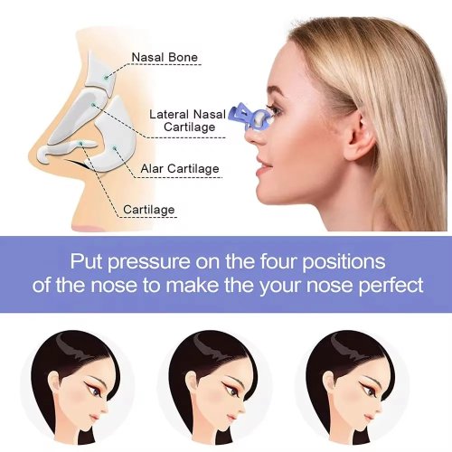 Clip modellante per naso in silicone – Correttore per assottigliare e sollevare il naso, per donna