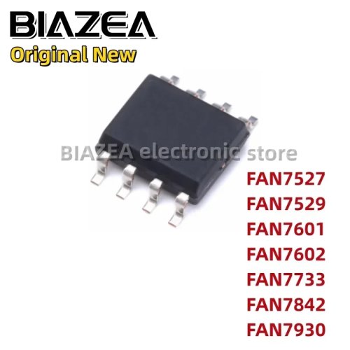 Zestaw 5 szt. układów zarządzania zasilaniem SOP8 - FAN7527/FAN7529/FAN7601/FAN7602/FAN7733/FAN7842/FAN7930