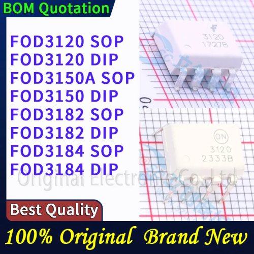 FOD3120 FOD3150A FOD3150 FOD3182 FOD3184 Optoacopladores (IC) - Disponible, envío en 48 h