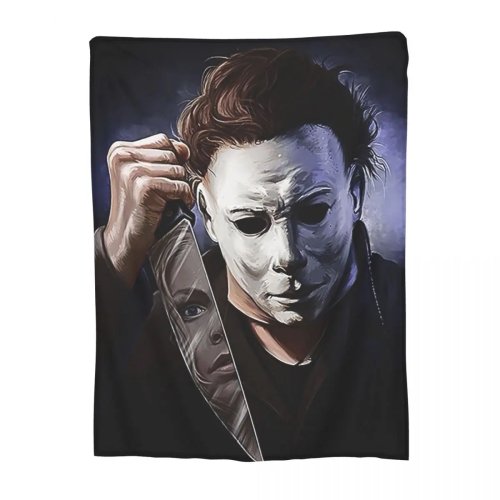 Плед Michael Myers из фланели, мягкий и тёплый — для кровати, дивана, гостиной, пикника и поездок