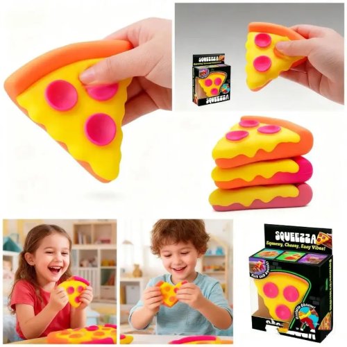 Juguete Squishy Pizza Anti-Estrés - 1 Pieza para Aliviar la Ansiedad, Juego Sensorial para Niños
