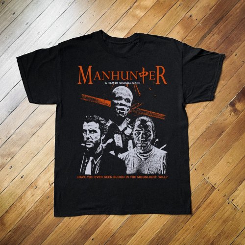 Áo thun in hình phim kinh dị Manhunter 1986 retro cho nam nữ, cotton vintage casual tay ngắn streetwear