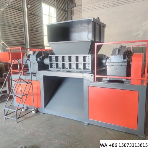 Twee-assige industriële versnipperaar TSE-600E 11 kW voor roestvrij staal, aluminium, hout, rubber en kunststof - afvalrecycling