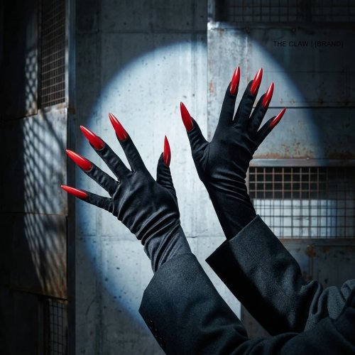 Halloween klauwen handschoenen met scherpe nagels - Zwarte gotische lange klauwhandschoenen voor horrorparty kostuum, heks accessoire, monster handschoenen met nepnagels voor volwassenen