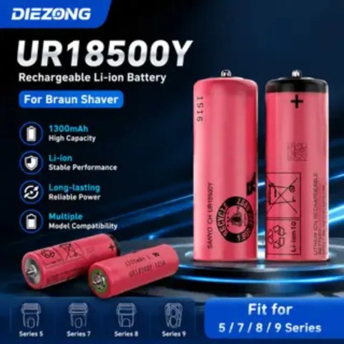 New Original UR18500Y 3.7V 1300mAh Rechargeable Lithium Battery for Braun Shaver 720s-4 790cc-4 7 Series 9 Series