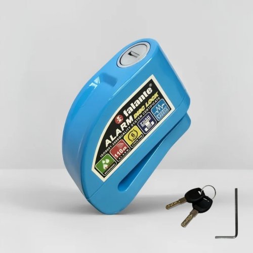 Bloque-disque étanche avec alarme pour moto, scooter et vélo – antivol de roue avec 2 clés, 6 couleurs