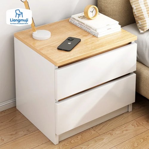 Comodino minimalista in stile nordico con piccoli cassetti — Comodino kawaii di lusso
