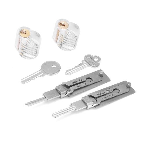 Set di grimaldelli Lishi Yale SS001 SS002 2 in 1, strumenti da fabbro, decodificatore per chiave maestra, ganci per aprire serrature