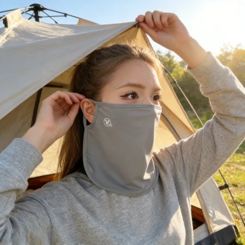 2026 Nuova Maschera Solare in Seta Ghiaccio Estiva per Donna, Sottile, Traspirante, Resistente ai Raggi UV, Protezione del Collo per Ciclismo, Velo Parasole