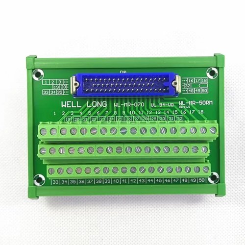 MR-50RMD2+ DIN-Schienenmontage I/O-Klemmenblock-Interface-Modul, Breakout-Board mit Stiftleiste
