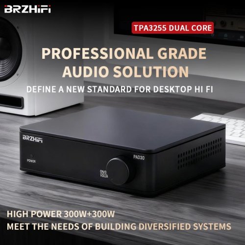 Weiliang PAD-30 Kompakter Hi-Fi Digitalverstärker für Zuhause, TPA3255 Dual-Core Endstufe