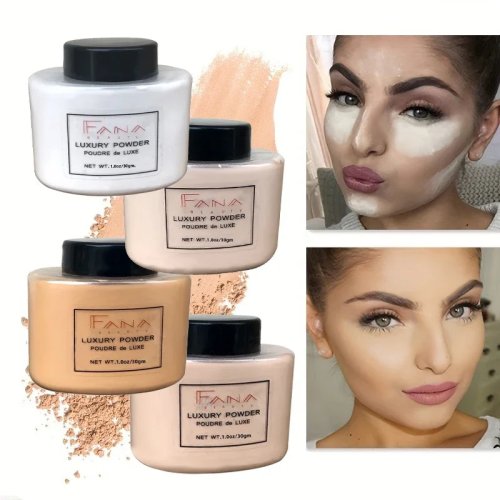 4 Color Luxury Banana Powder Loose Face Powder - Oil Control, Authentic Makeup Foundation for Women