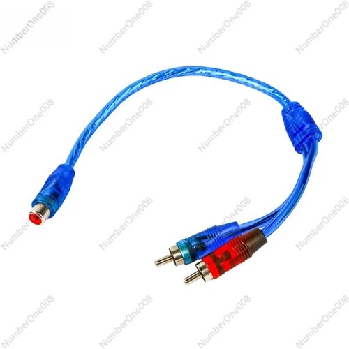 สายแยกสัญญาณเสียง RCA 1 ต่อ 2, อะแดปเตอร์ Y ตัวผู้เป็นตัวเมียคู่, ขั้วต่อเคลือบทองสำหรับโฮมเธียเตอร์, แอมป์รถยนต์
