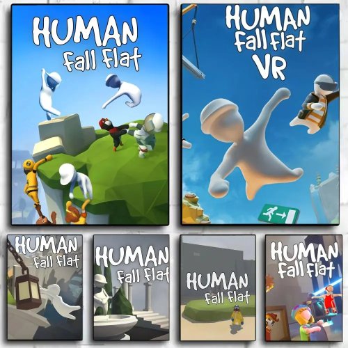 Affiche du jeu Human Fall Flat - Art mural décontracté, impression décorative, décoration murale, décoration intérieure, sans cadre