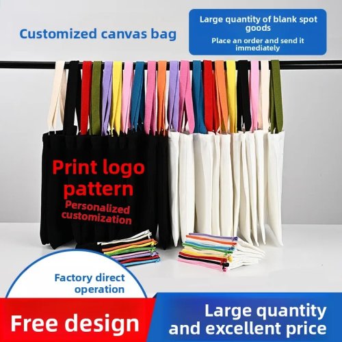 Bộ 2 túi vải canvas in logo theo yêu cầu — Túi mua sắm bằng cotton tái sử dụng, đeo vai hoặc cầm tay