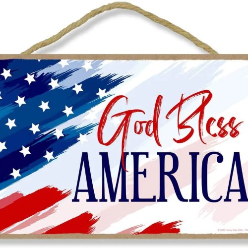 Ретро металлическая табличка «God Bless America» — shabby chic настенная табличка/плакат, винтажный декор США, подарок