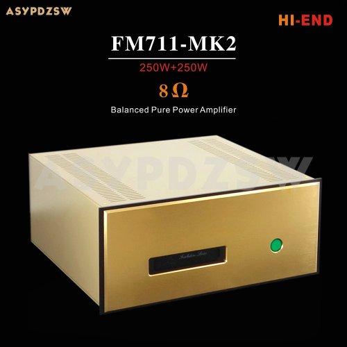BRZHIFI FM711-MK2 Amplificatore di potenza stereo Hi-End bilanciato 250W+250W (8Ω) – Trasformatore standard/BLOCK opzionale