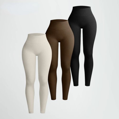 Leggings sin costuras de cintura alta para mujer — Yoga y deporte, efecto levantamiento de glúteos