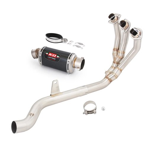 トライアンフ トライデント660 2021-2025 および タイガー660/660スポーツ 2022-2025 用 エキゾーストヘッダーリンクパイプ マフラーチップ