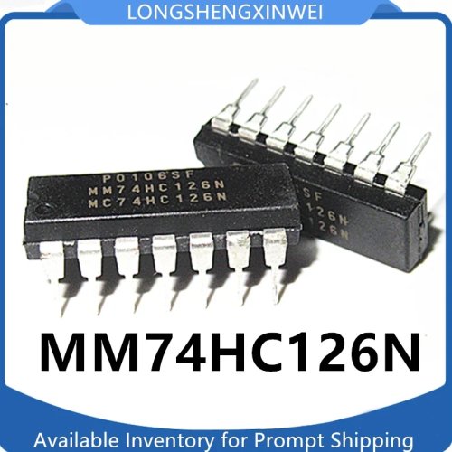 1 pcs IC logika MM74HC126N/MC74HC126N 74HC126 DIP-14 asli