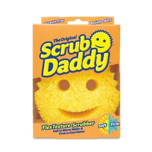Scrub Daddy FlexTexture Bọt biển chà rửa - Màu vàng chanh Miếng bọt biển vệ sinh đa bề mặt cho gia đình
