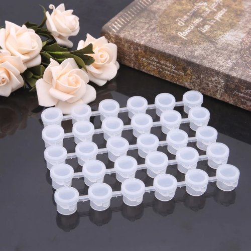 Set of 5 6-Compartment 3 ml Pigment/Color Storage Boxes for Acrylic Painting