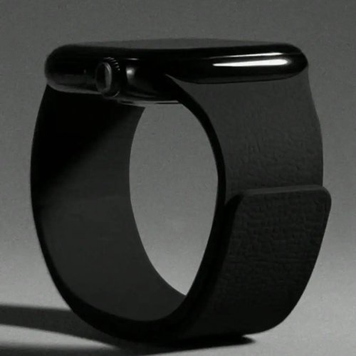 سوار متوافق مع Apple Watch - سيليكون مغناطيسي بمظهر الجلد، للجنسين، سوار بديل لمقاسات 38/40/41/42/44/45/46/49 مم