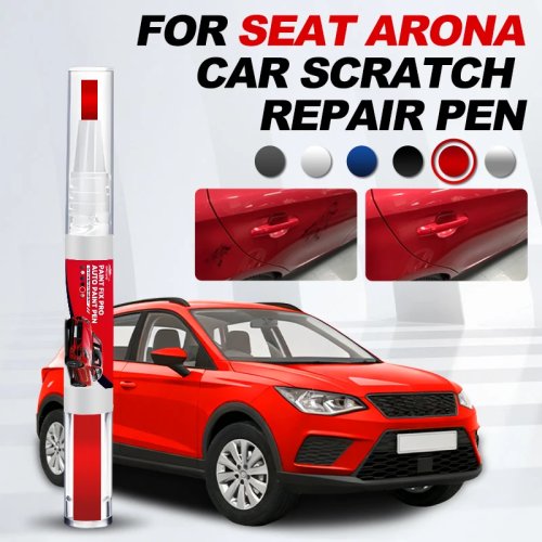 Plumón de pintura para SEAT Arona 2017-2025 – para reparar rayones, colores: naranja / azul / blanco / plateado