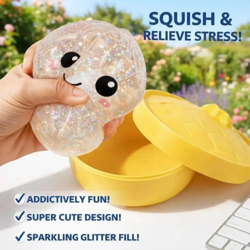 Realistische gestoomde bun squishy (blindbox) — Zacht, niet plakkerig, stressverlichtend knijp-speelgoed, diverse maten