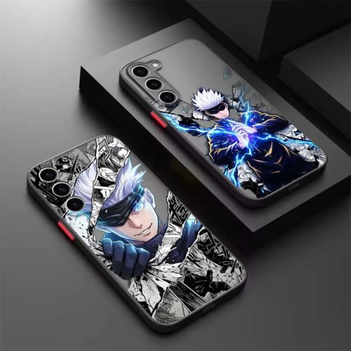 เคส Samsung Galaxy A72/A71/A55/A54/A53/A52/A51/A35/A25/A17/A15/A14 (5G) ลาย Gojo Satoru (Jujutsu Kaisen) แบบด้านกึ่งโปร่งใส
