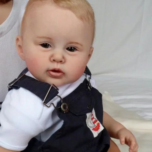 未塗装リボーンベビードールキット 22インチ - ジョージ（男の子のお腹、布製ボディ、限定版）
