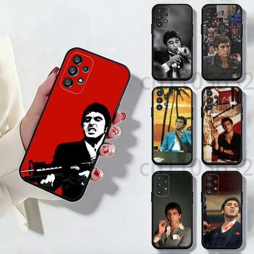 Funda de silicona para Samsung Galaxy A73 A23 A53 A33 A14 A24 A13 A72 A22 A52 A32 A54 A34 con diseño de Scarface Tony Montana