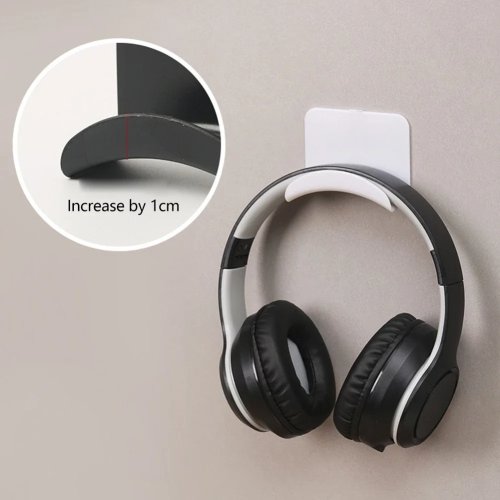 Kopfhörerhalter selbstklebend — Wand- oder Untertisch-Haken aus Kunststoff für Gaming-Headsets, 1–10 Stück