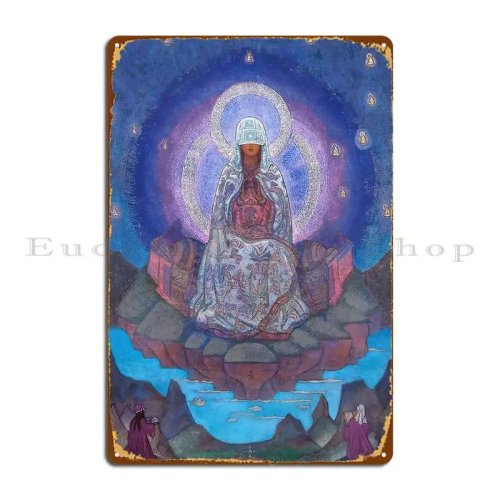 Nicholas Roerich „Mother of the World" (1924) – Blechschild, klassisches Kunstposter