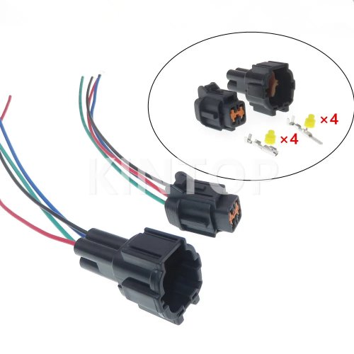 1 set 4-pins autostekker (male & female) voor Nissan – 6185-1169 / PB291-04027 / 6188-0557