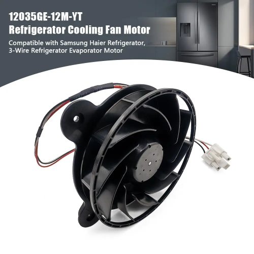 冷蔵庫ファンモーター 12035GE-12M-YT（3線式・可変速）Samsung／Haier 互換